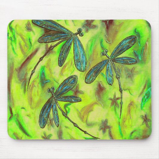 Hemelse libellen op een sterrenhemel muismat (Voorkant)