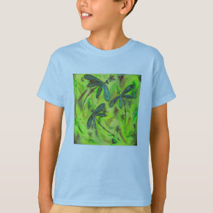Hemelse libellen op een sterrenhemel t-shirt