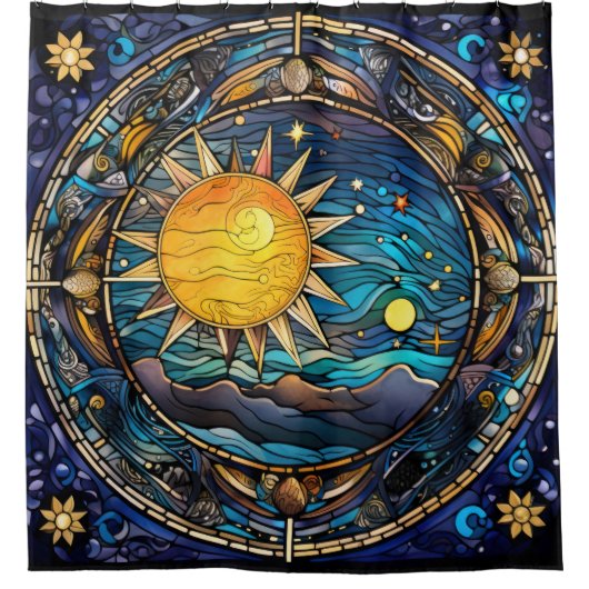 Hemelse Lichamen Douchegordijn (Voorkant)