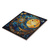 Hemelse Lichamen Keramische Tegel Tegeltje (Zijkant)