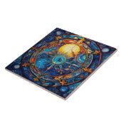 Hemelse Lichamen Keramische Tegel Tegeltje (Zijkant)