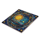 Hemelse Lichamen Keramische Tegel Tegeltje (Zijkant)