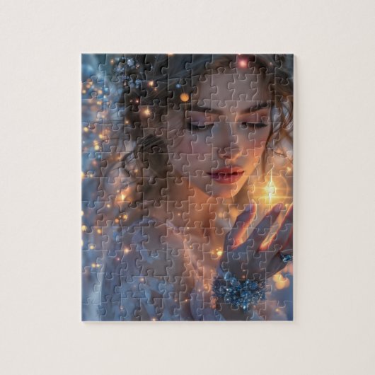 Hemelse Lichtdrager – Engel die de Ster van God va Legpuzzel (Verticaal)