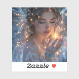 Hemelse Lichtdrager – Engel die de Ster van God va Sticker