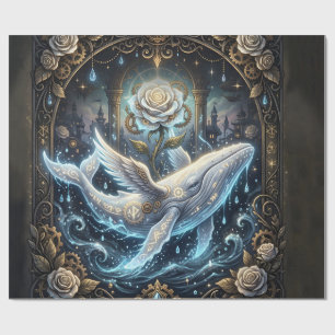 Hemelse Liefde – Betoverde Witte Walvis Bruiloft.  Cadeaupapier