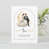 Hemelse Liefde: Elegante Wasmaan Opslag Datum Kaart (Staand voorkant)