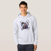 Hemelse liefde ouder en kind ruimte kunst hoodie (Voorkant volledig)