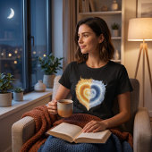 Hemelse Liefde Zon Maan Hart T-shirt