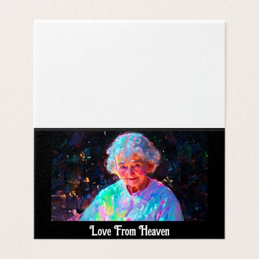 ** Hemelse Liefdevolle Oma Sympathie Kaart (Buitenkant ongevouwen)