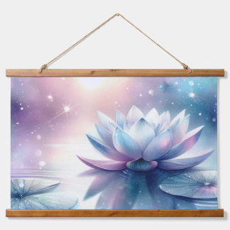 Hemelse Lotus Bloei Waterlelie Spiritueel Kosmisch Hangend Wandkleed