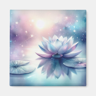 Hemelse Lotus Bloei Waterlelie Spiritueel Kosmisch Magneet