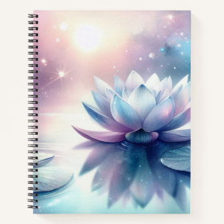 Hemelse Lotus Bloei Waterlelie Spiritueel Kosmisch Notitieboek