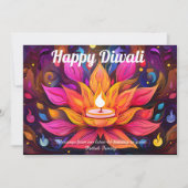Hemelse Lotus Diwali Kaart (Voorkant)