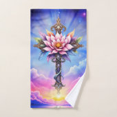 Hemelse Lotus Kruis Bad Handdoek (Handdoek)