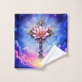 Hemelse Lotus Kruis Bad Handdoek (Wasdoekje)