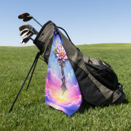 Hemelse Lotus Kruis Golfhanddoek