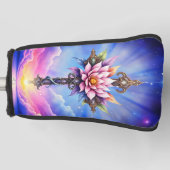 Hemelse Lotus Kruis Golfheadcover (Voorkant)