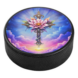 Hemelse Lotus Kruis Hockey Puck