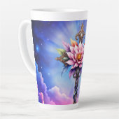 Hemelse Lotus Kruis Latte Mok (Linkerhoek)