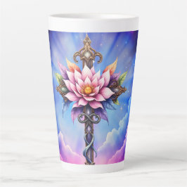 Hemelse Lotus Kruis Latte Mok