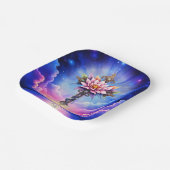 Hemelse Lotus Kruis Papieren Bordje (Gebogen)