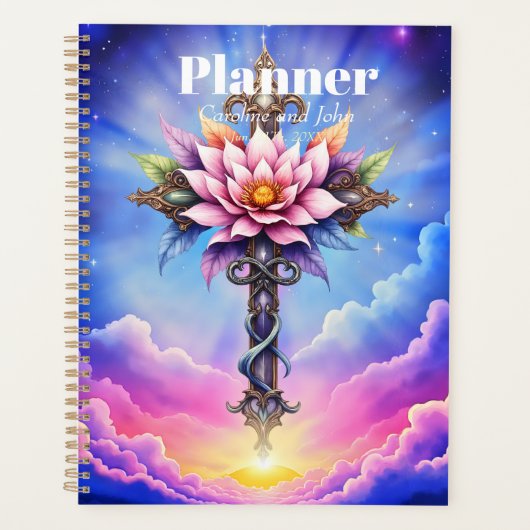 Hemelse Lotus Kruis Planner (Voorkant)