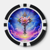 Hemelse Lotus Kruis  Poker Chips (Voorkant)