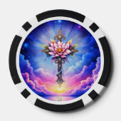Hemelse Lotus Kruis  Poker Chips (Achterkant)