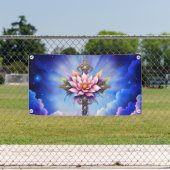 Hemelse Lotus Kruis  Spandoek (Insitu)