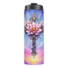 Hemelse Lotus Kruis Thermosbeker