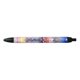 Hemelse Lotus Kruis Zwarte Inkt Pen