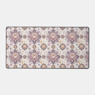 Hemelse Lotus Mandala Spiritueel Ontwerp Patroon Bureaumat