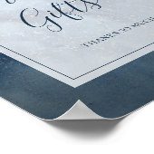 Hemelse lucht met framekaarten en geschenkbord poster (Hoek)