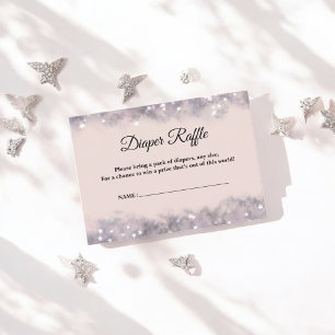 Hemelse Luier Raffle Roze Baby shower Informatiekaartje