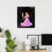Hemelse Maagd – Astrologie Kunst Poster (Thuiskantoor)