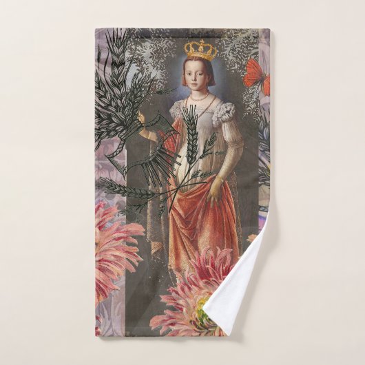 Hemelse Maagd Godin Collage: Vintage Hemels Bad Handdoek (Handdoek)