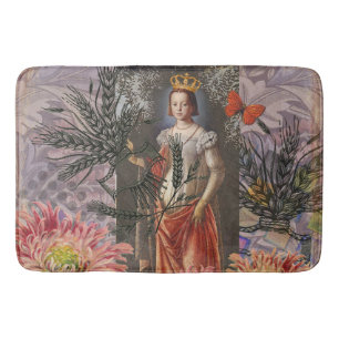 Hemelse Maagd Godin Collage: Vintage Hemels Badmat