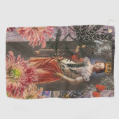 Hemelse Maagd Godin Collage: Vintage Hemels Golfhanddoek (Horizontaal)