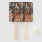 Hemelse Maagd Godin Collage: Vintage Hemels Handwaaier (Voorkant en achterkant)