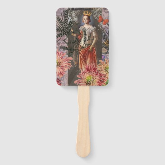Hemelse Maagd Godin Collage: Vintage Hemels Handwaaier (Voorkant)