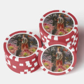 Hemelse Maagd Godin Collage: Vintage Hemels Poker Chips (Opstapeling)