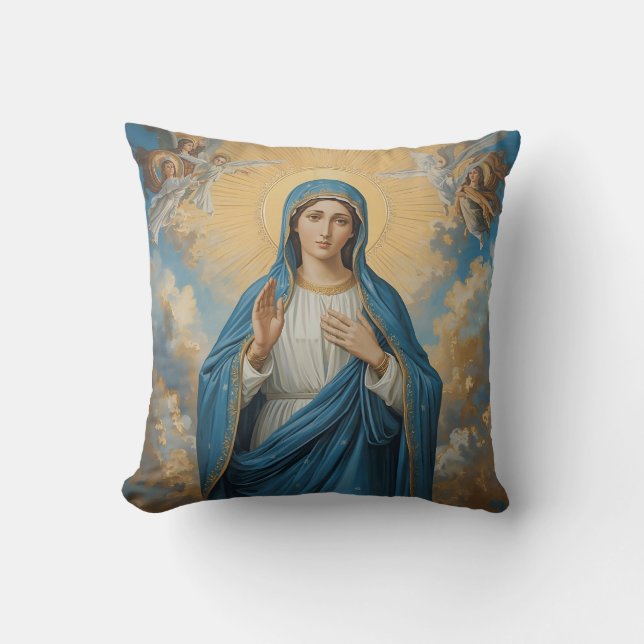 Hemelse Maagd Maria  Kussen (Voorkant)
