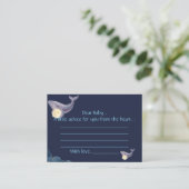 Hemelse Maan Baby Shower Advieskaart | Walvis & M (Staand voorkant)