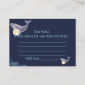 Hemelse Maan Baby Shower Advieskaart | Walvis & M (Voorkant)