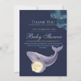 Hemelse Maan Baby Shower Bedankkaart | Walvis
