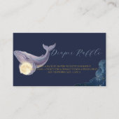 Hemelse Maan Baby Shower Luier Raffle Kaart | Wh (Voorkant)