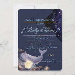 Hemelse Maan Baby Shower Uitnodiging