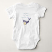 Hemelse Maan Baby Shower Walvis Bodysuit | Persoon (Achterkant)