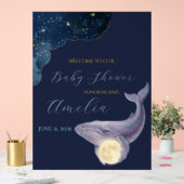 Hemelse Maan Baby Shower Welkom Bord | Walvis & (Huwelijk)