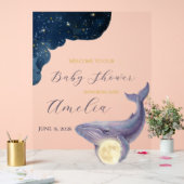 Hemelse Maan Baby Shower Welkom Bord | Walvis & (Huwelijk)